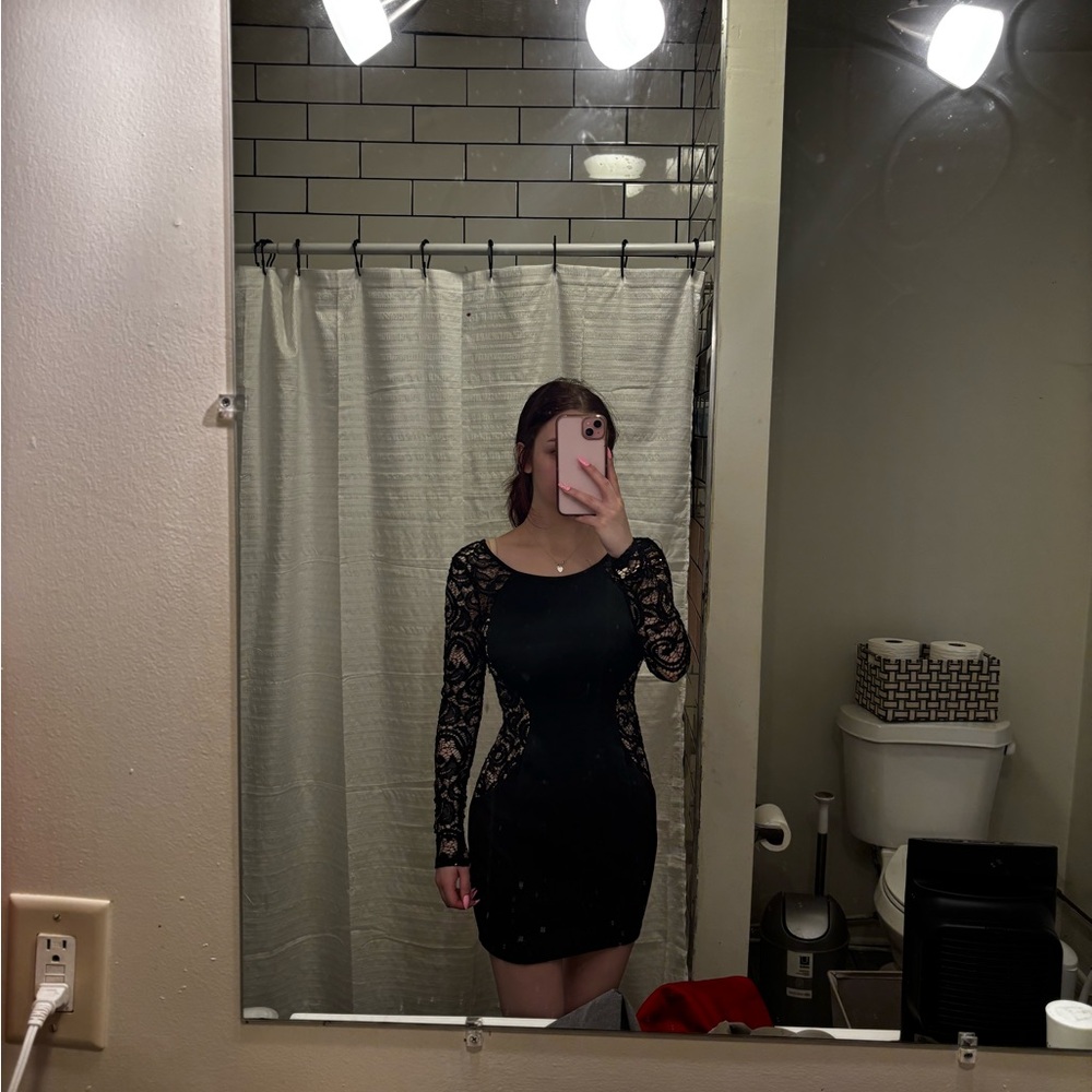 Black Long Sleeve Bodycon Dress